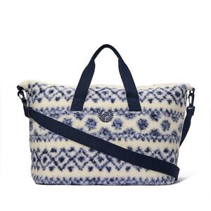 Victoria's Secret Blue and Cream Cozy Weekend Bag NEW 2025
